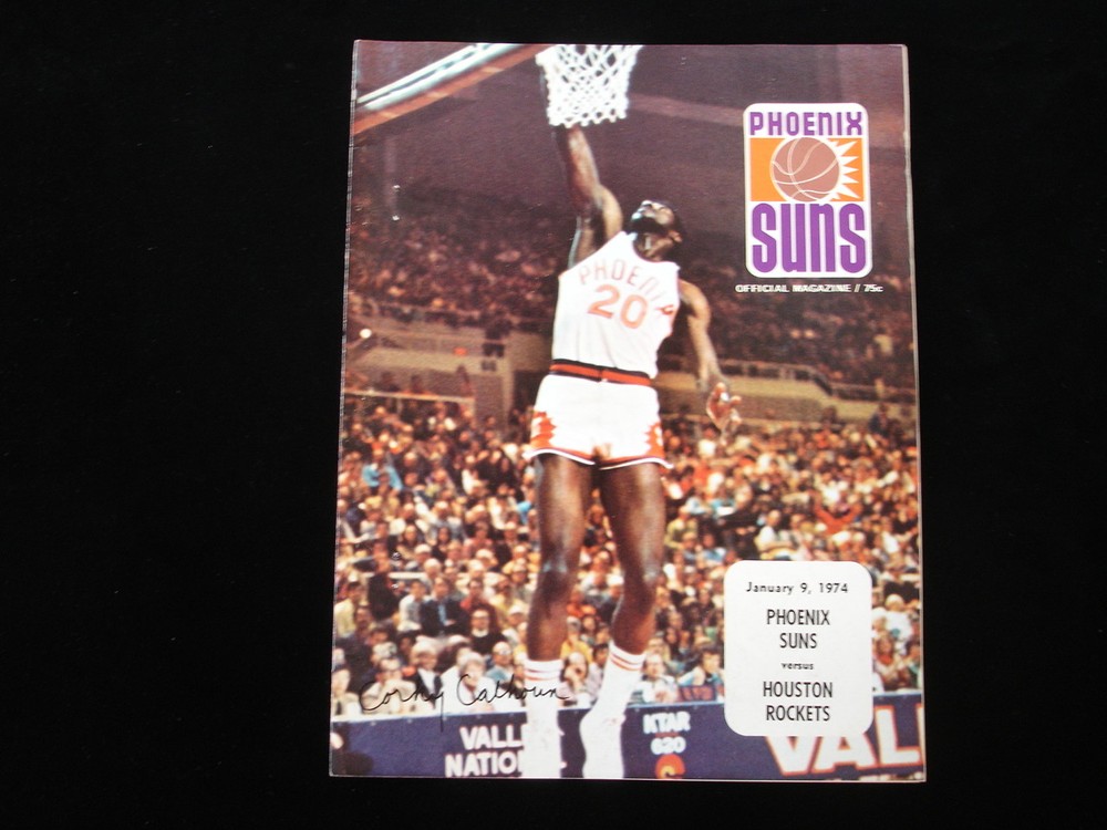 January 9, 1974 Houston Rockets @ Phoenix Suns NBA Program