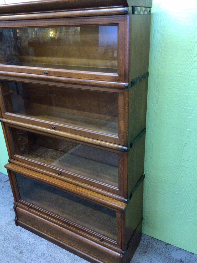 Antique Macey Oak Stacking Bookcase Stepback