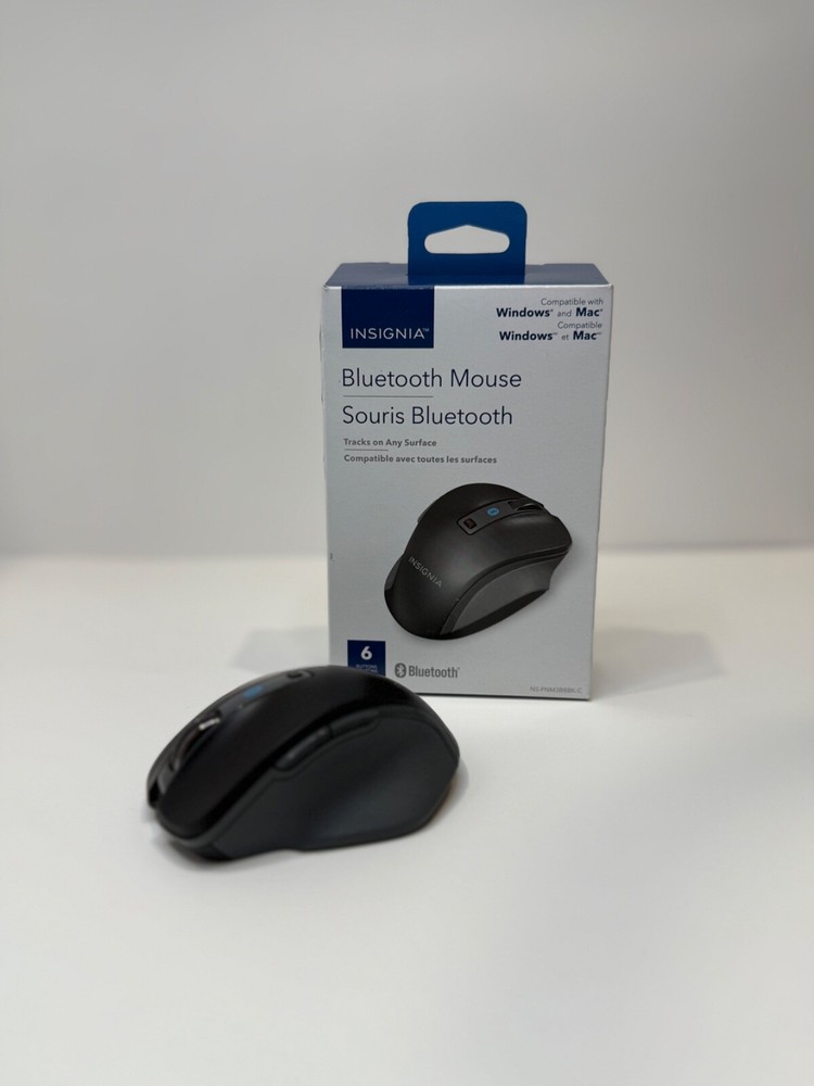 Insignia Bluetooth Blue Trace Mouse - Black NS-PNM3B8BK-C