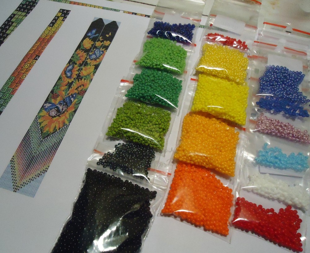 Kit for making a necklace gerdan. Beading Loom Pattern. #C9a1