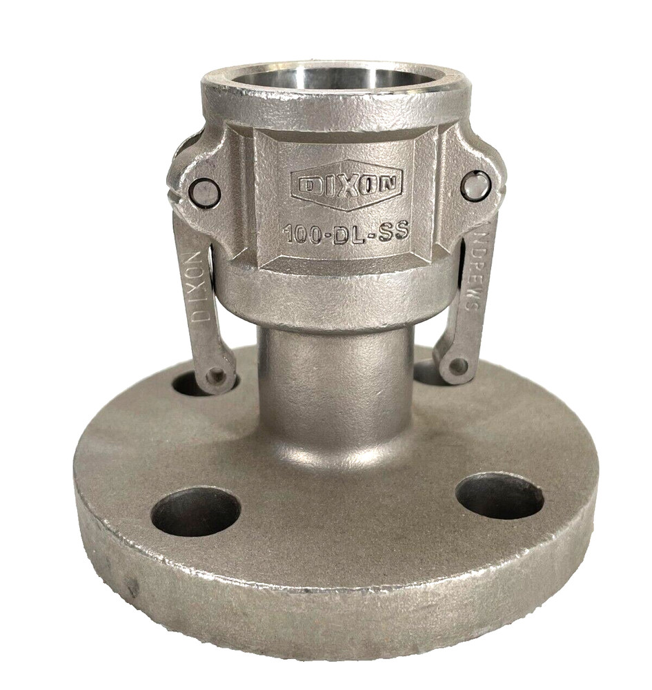 DIXON 100-DL-SS 1" 150 RF Flange x Female Cam & Groove, Stainless Steel Camlock