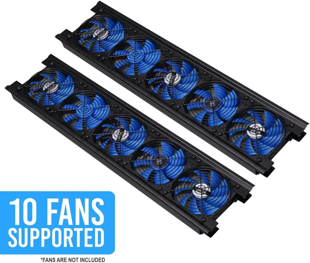 12 GPU Open Air Mining Rig Frame Case Toolless Stackable Airflow Space Saving