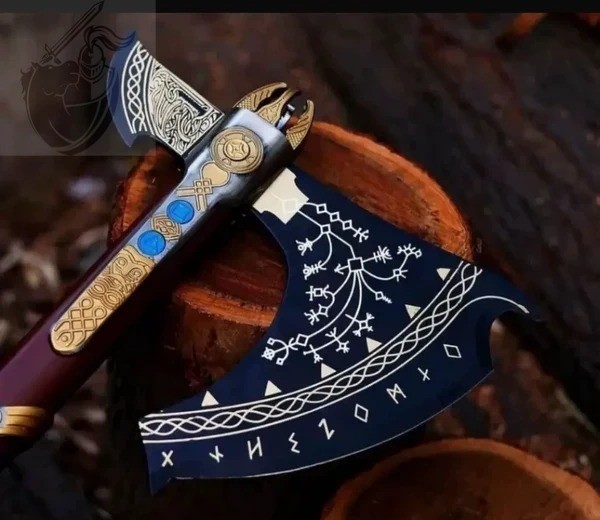 Custom Hand Forged Carbon Steel Viking Bearded Hatchet Tomahawk Axe