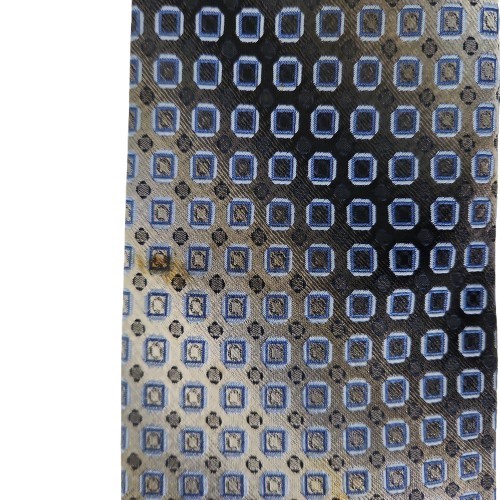 Pronto Uomo Gray Blue Square 100% Silk Tie-Extra Long