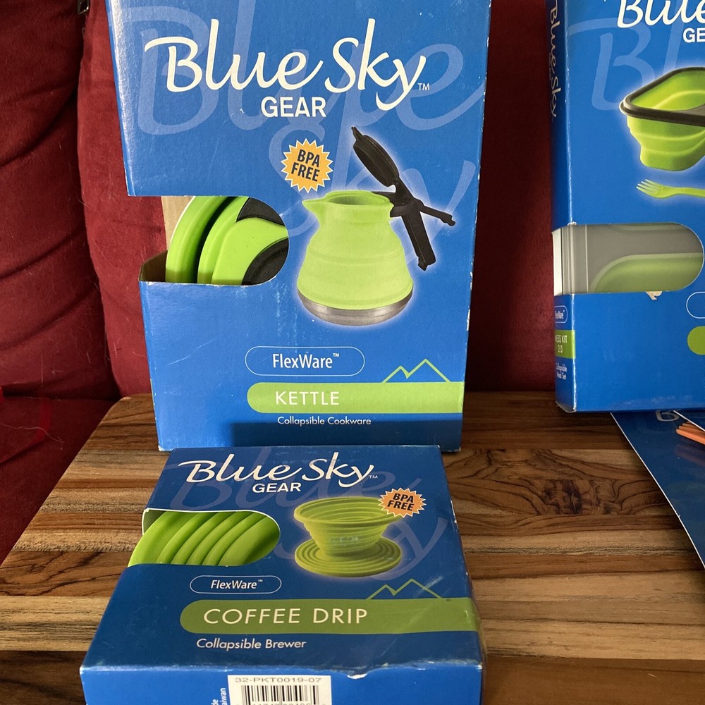 Blue Sky Gear Camping Cookware FlexWare Kettle 1.2 L, Green, Coffee Drip Brewer