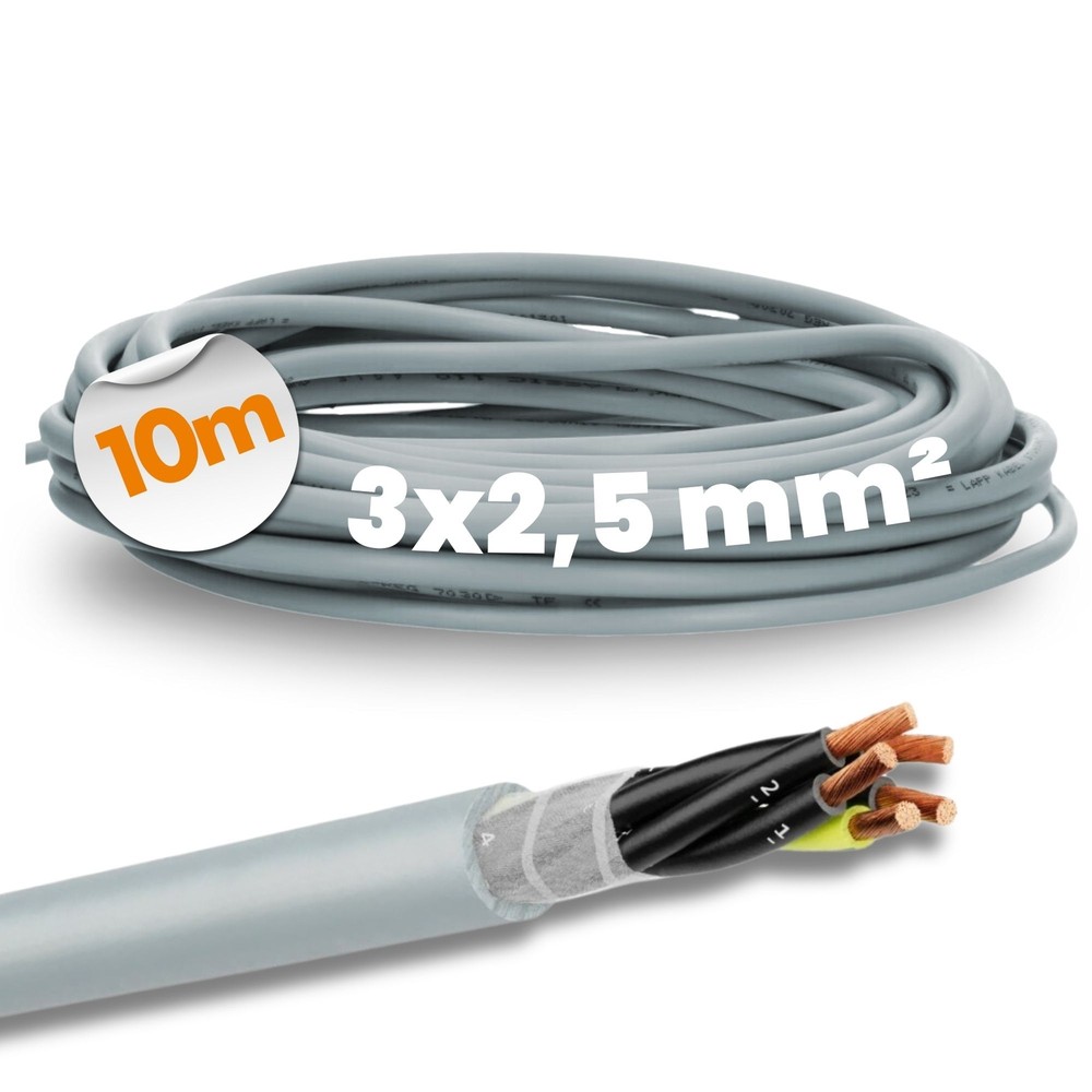 10 m lap cable 0026170 Ölflex classic FD control cable 3 x 2.5 mm² PVC cable