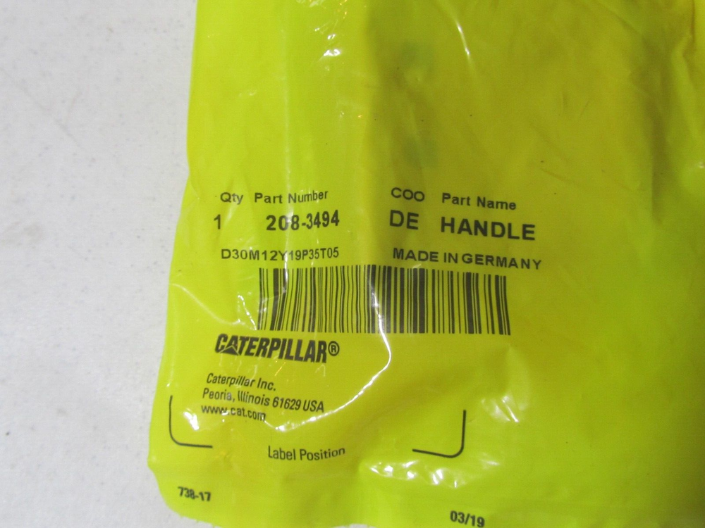 New Genuine Caterpillar CAT 208-3494 GRAY HANDLE