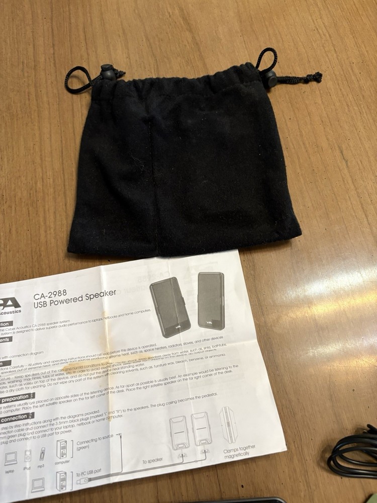 USB Powered Speakers In Carry Bag