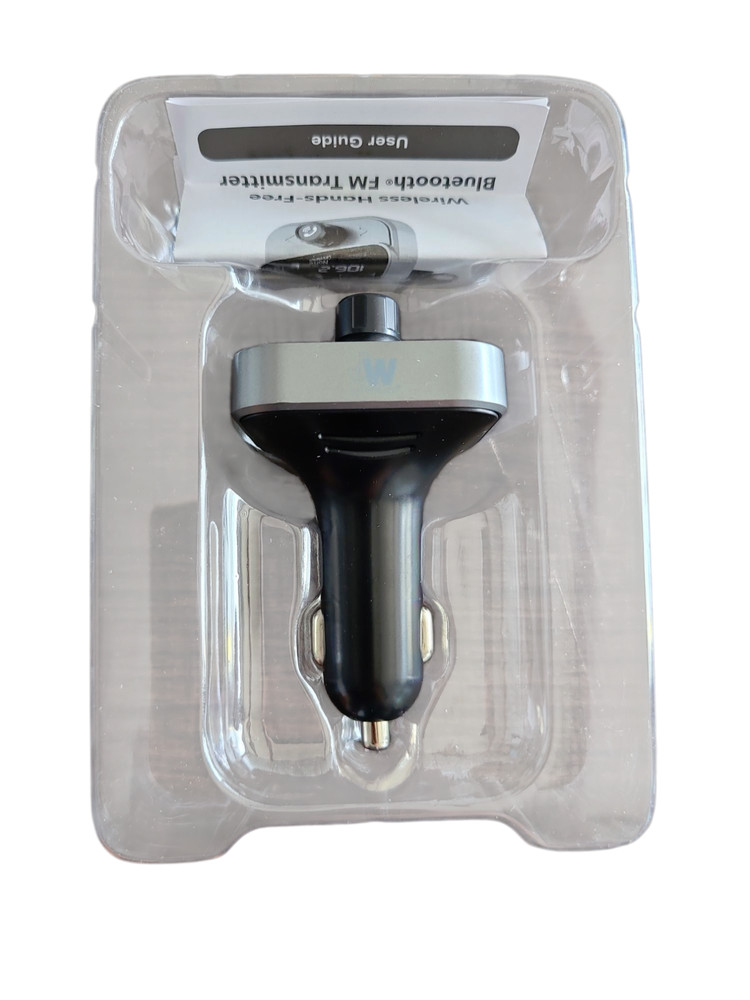 Just Wireless FM Transmitter with USB-C and USB-A Charging Port - Black