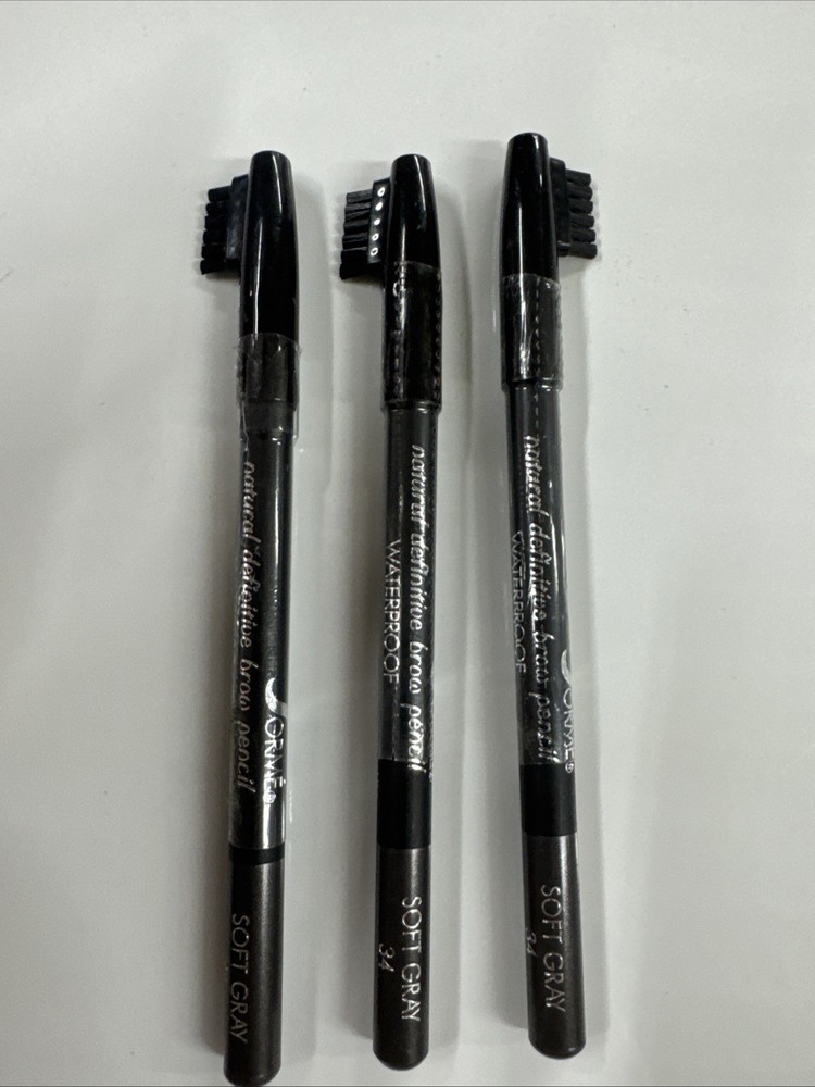 Sorme Natural Definitive Waterproof Eyebrow Pencil Smudgeproof Soft Grey 3 pack