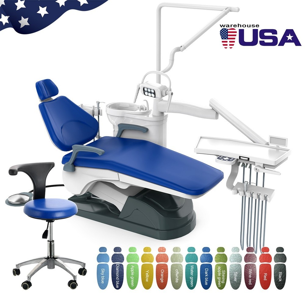 FDA Dental Unit Chair DC Motor Computer Controlled + Stool Kit TJ2688-A1