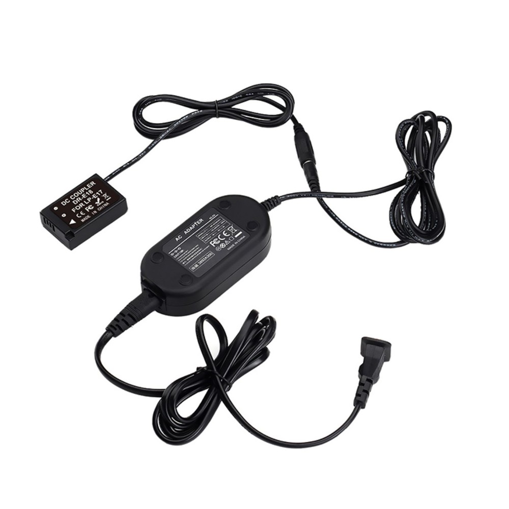 AC Power Supply Adapter for LP-E17 Dummy Battery DR-E18 Coupler For Canon 800D