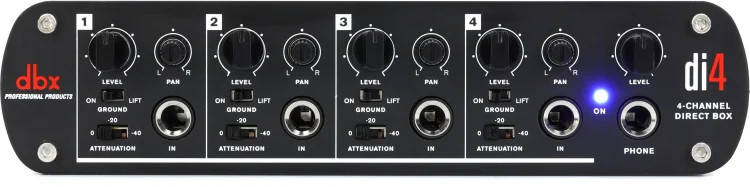 dbx DI4 4-channel Active Direct Box with Line Mixer