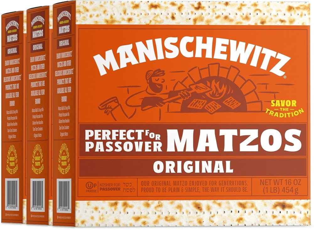 3-Pack 16 oz Kosher Matzo - Essential for Unforgettable Passover Meals