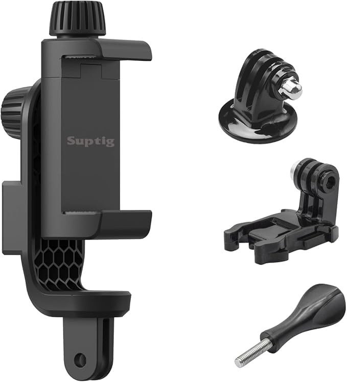 Suptig Phone Holder for Tripod, Action Camera Tripod Mount Adapter...