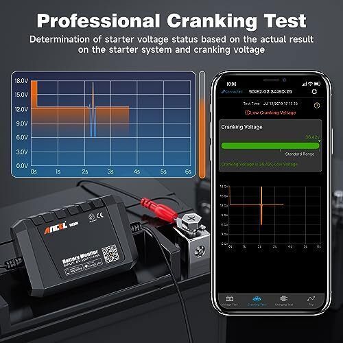 ANCEL BM300 Car Battery Tester 12V Charging Cranking Analyzer for Android IOS