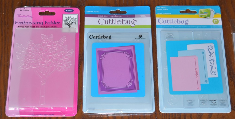 Cuttlebug Sizzix Embossing Folders Lot - Cards Scrapbook Crafting