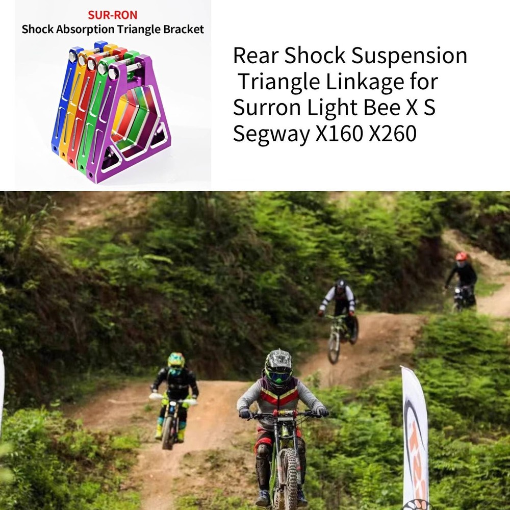 Rear Shock Absorbing Triangle Bracket for Surron Light Bee X S/Segway Red