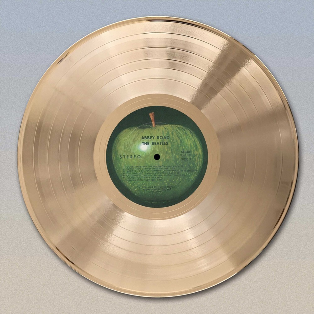 Beatles "Abbey Road"  Gold LP Record wall art