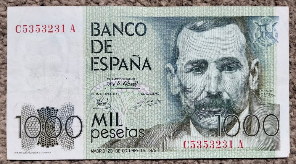 Spain 1000 Pesetas 1979 P158a  EF+