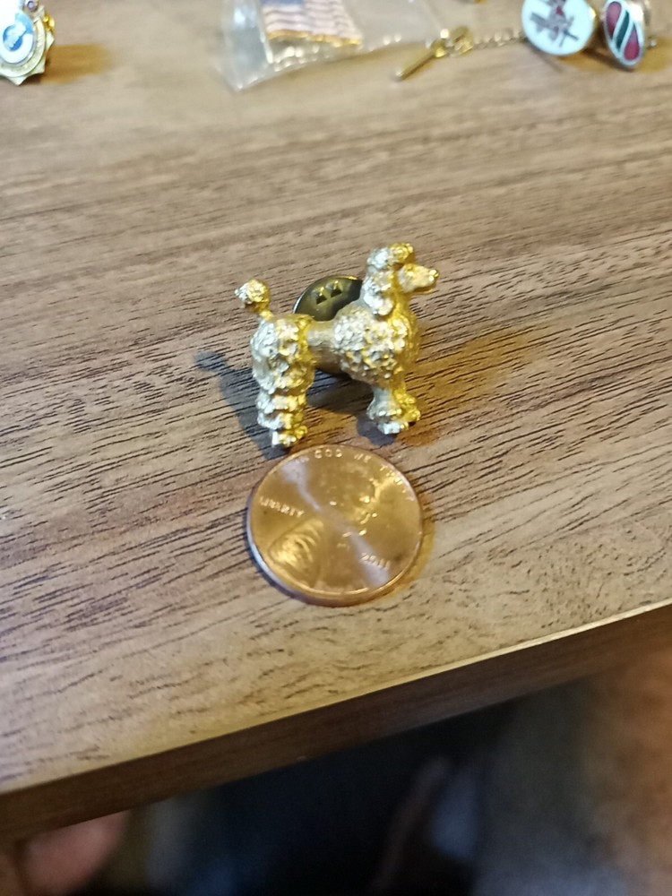 Vintage Gold-tone Poodle Pin