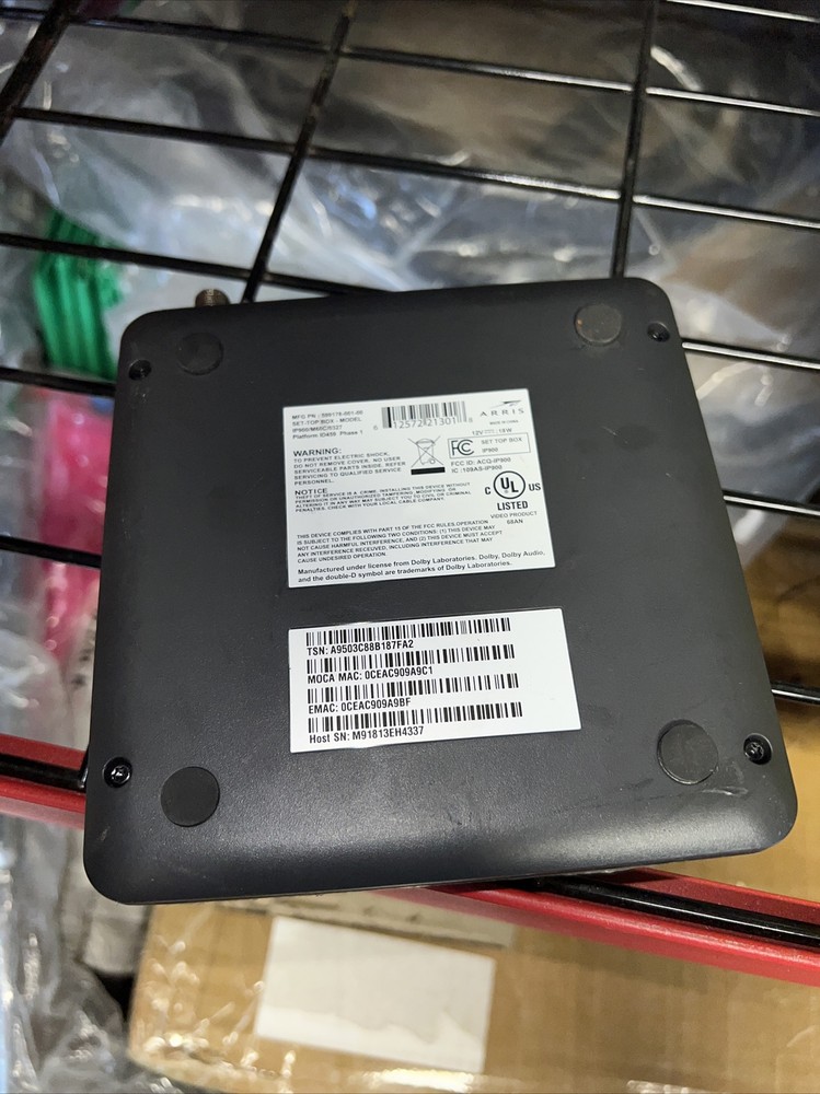 Arris Cable TV Set Top Box Model IP900 MISSING POWER CORD