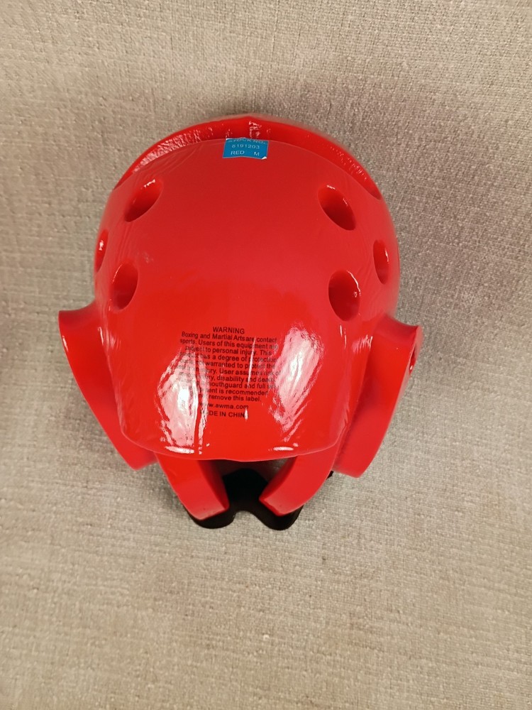 ProForce Lightning Martial Arts Foam Head Gear - Red- Medium - Karate TKD MMA