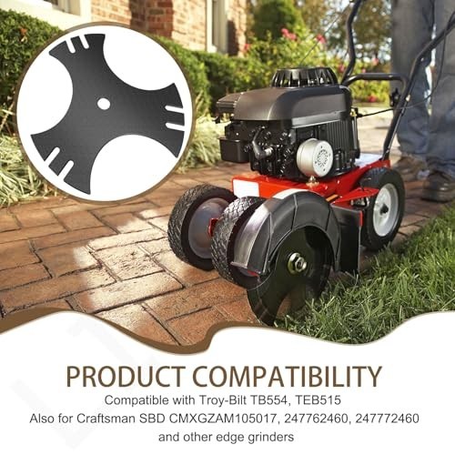 Universal 9" Edger Blades - 3-Side Star Design, Fits Most Walk Behind Edgers