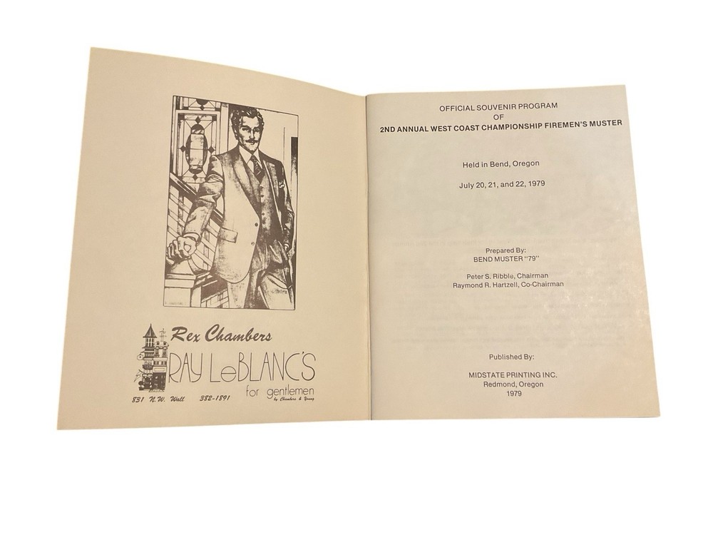 1979 2nd Annual West Coast Championship Firemen's Muster Bend Oregon Program E3