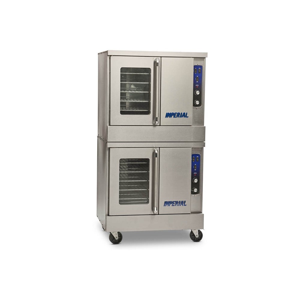 Imperial PCVG-2 Double Deck Gas Convection Oven w/ Standard Depth, Manual Con...
