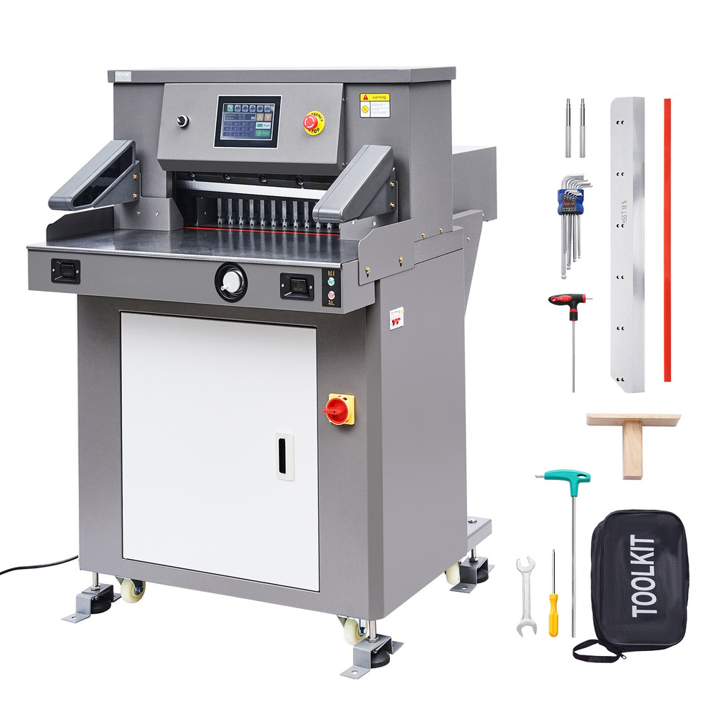 Electric Paper Cutter 1100W Cutting Machine with Casters & 7" Touchscreen
