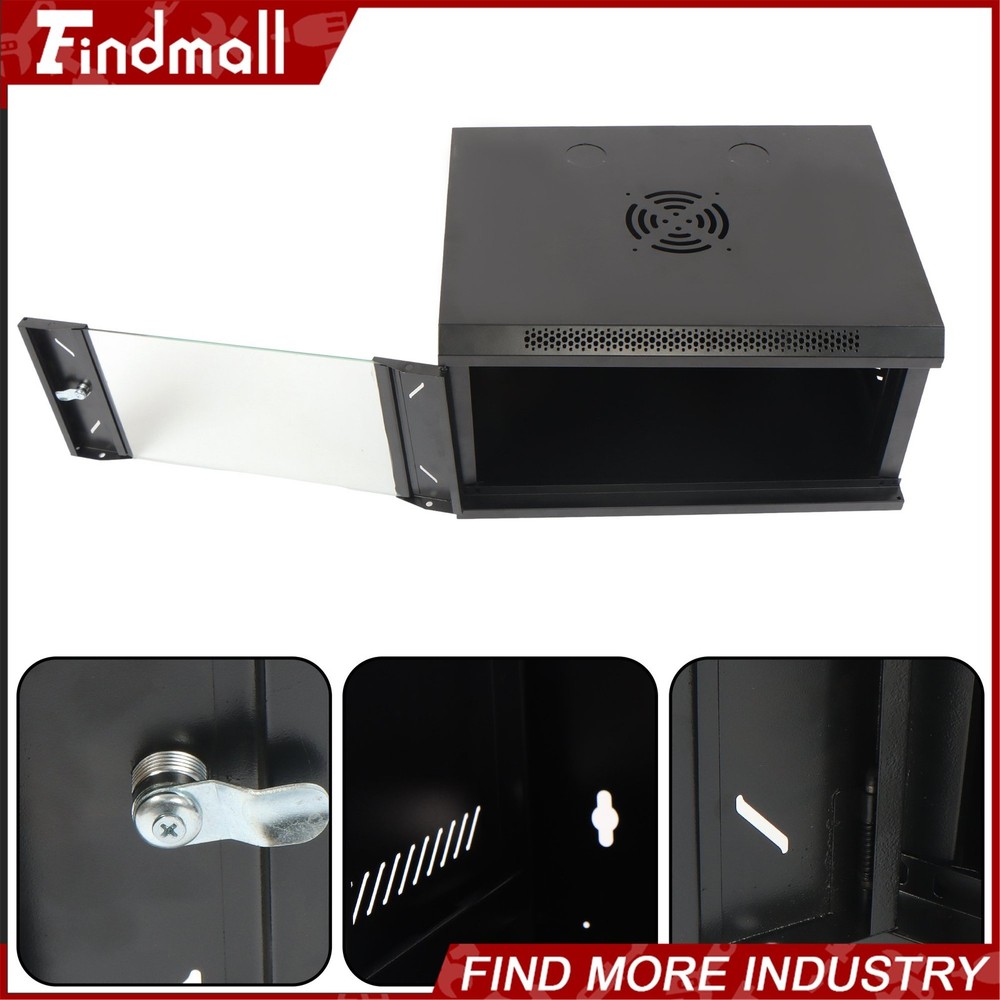 Findmall Wall Mount Network Server Rack Cabinet Enclosure 15.5'' Deep 6U