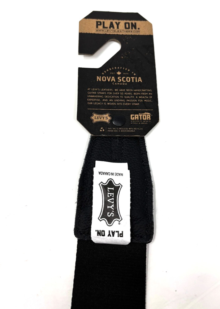 Leathers Guitar Strap 2" Wide Polyester & Genuine Leather Ends Koi Fish Pattern