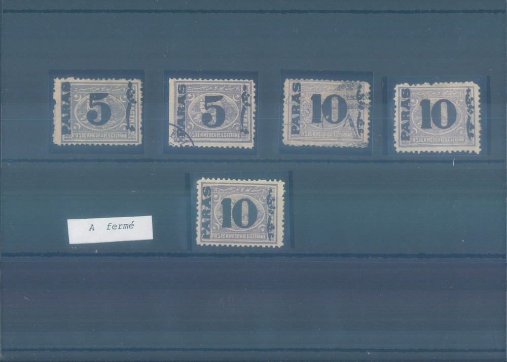 EGYPT 1879 MH/used overprint stamps