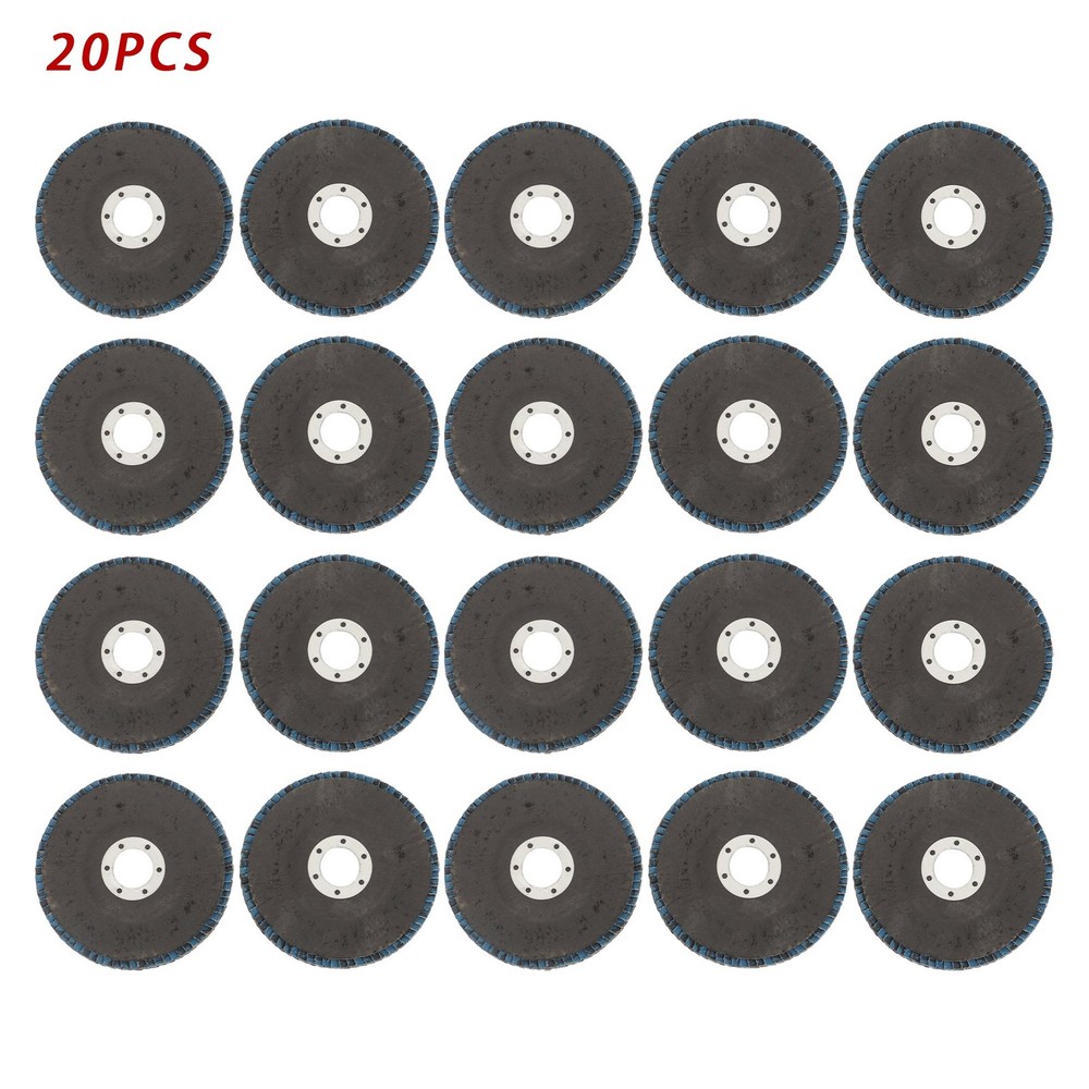 20Pcs Ceramic Flap Discs 60 Grit 4.5" x 7/8" Sanding Discs T29 for Angle Grinder