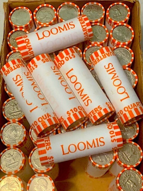 2 Rolls Washington Quarters  From Unsearched Bank Box - Silver, West Point, Err