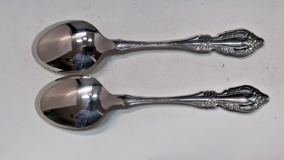 Oneida Deluxe Stainless Raphael 2 Teaspoons 6"