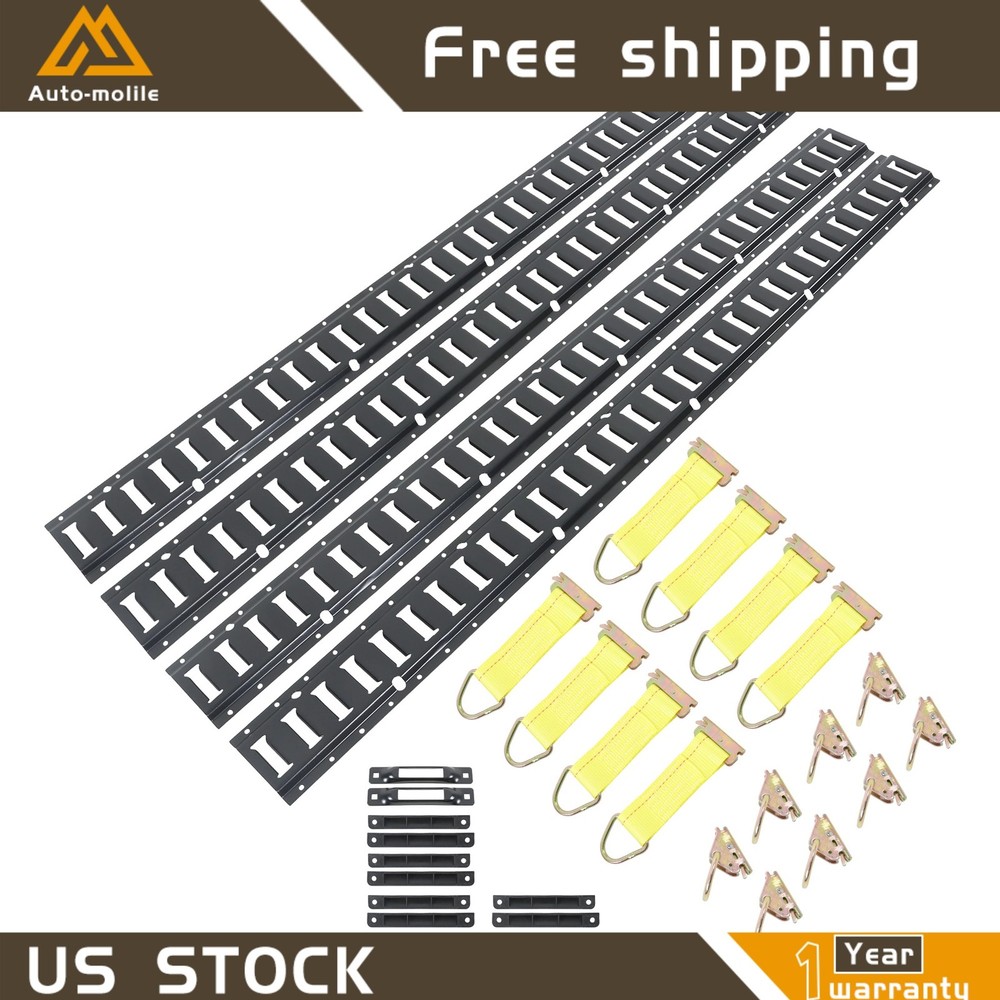 Heavy Loads 30 PCS 5' E Track Tie Down Rail System For Trucks Vans Secure Cargo
