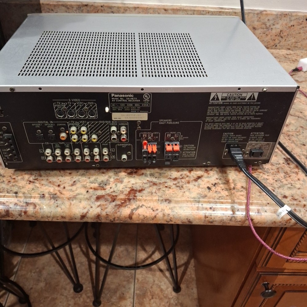 Panasonic SA-HE75 Home Theater Receiver 320W Built-In Digital Surround Decoder 1