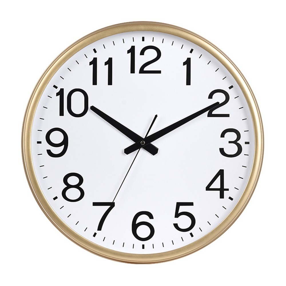 13 Inch Modern Wall Clock with Non Ticking Feature for Quick Time Check