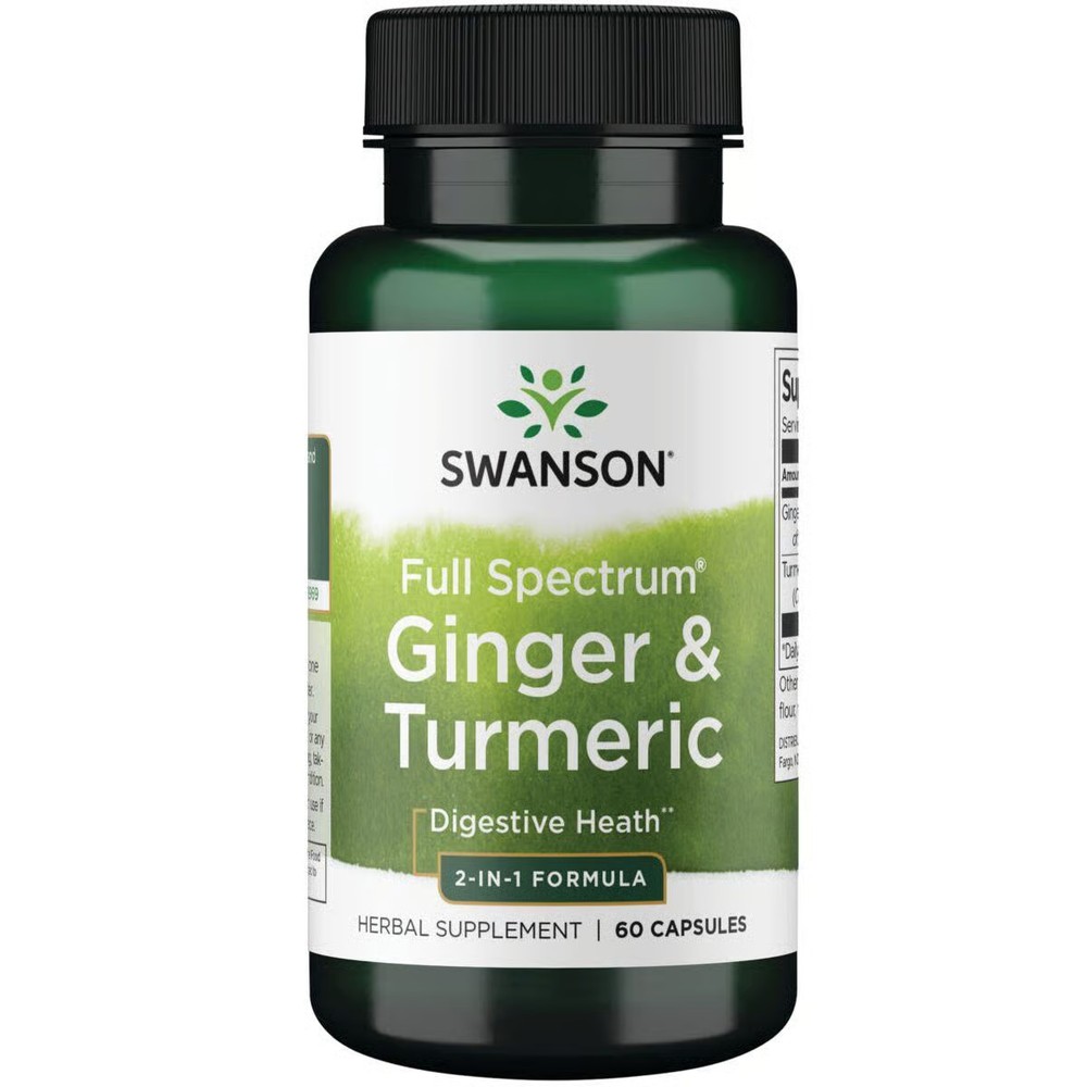 Swanson Ginger and Turmeric 60 Capsules