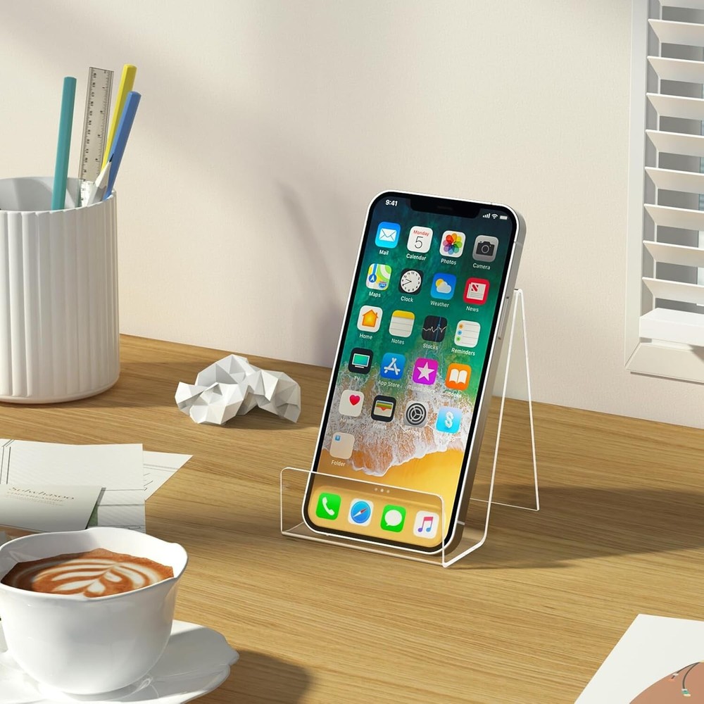 6 Pack Acrylic Book Stand, Clear Easel Stand for Display, Book Display Holder
