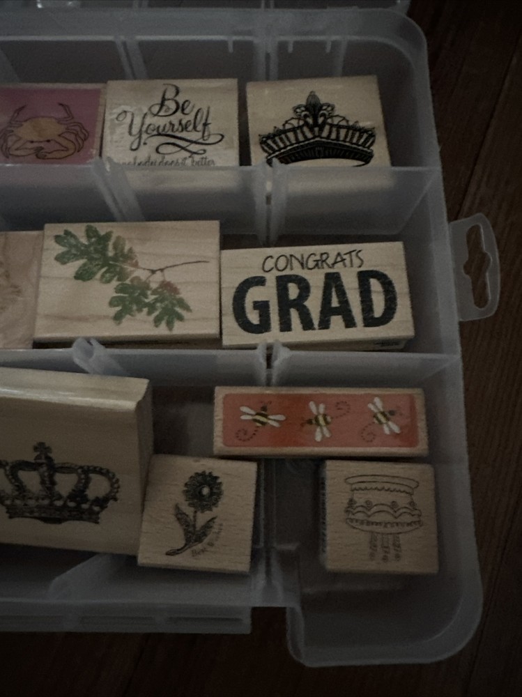 Craft Kit with 18 Different Wood Ink Blocks