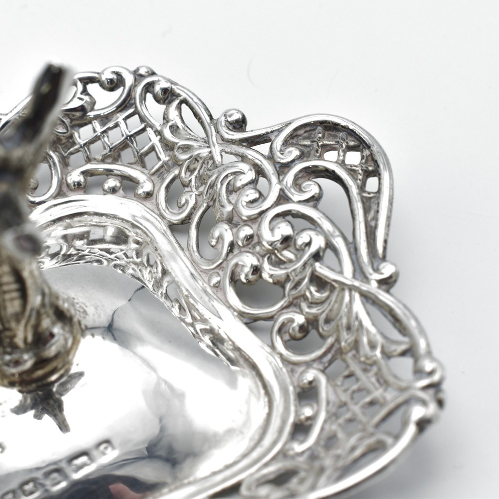 Antique Solid Silver Ring Tree Dish Edwardian 1902