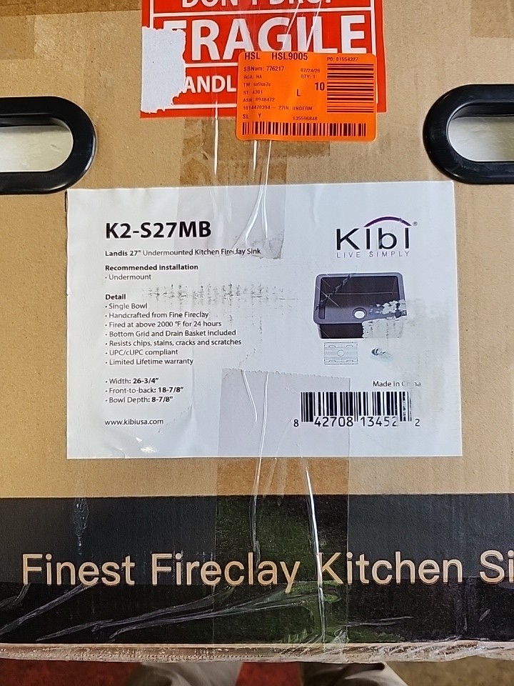 KIBI - Landis 27" Undermounted Kitchen Fireclay Sink