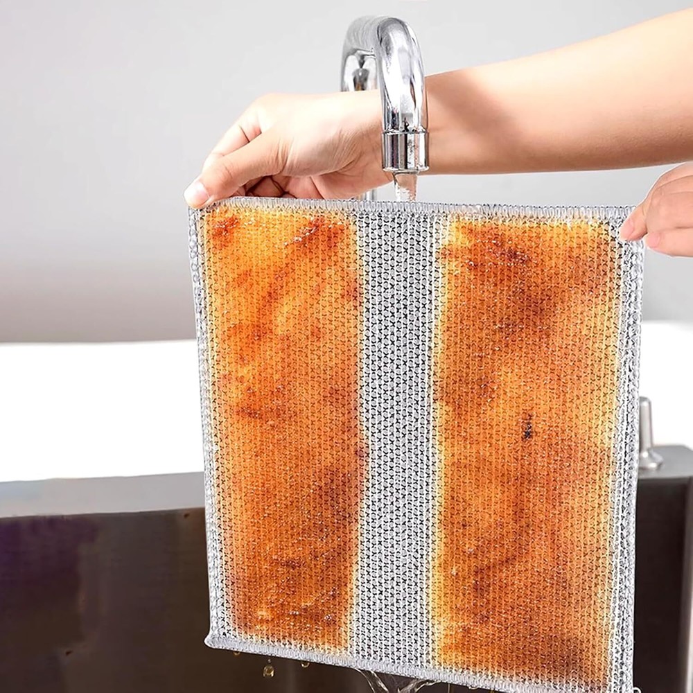 Multifunctional Non-Scratch Wire Dishcloth Multipurpose Wire Dishwashing Rags.