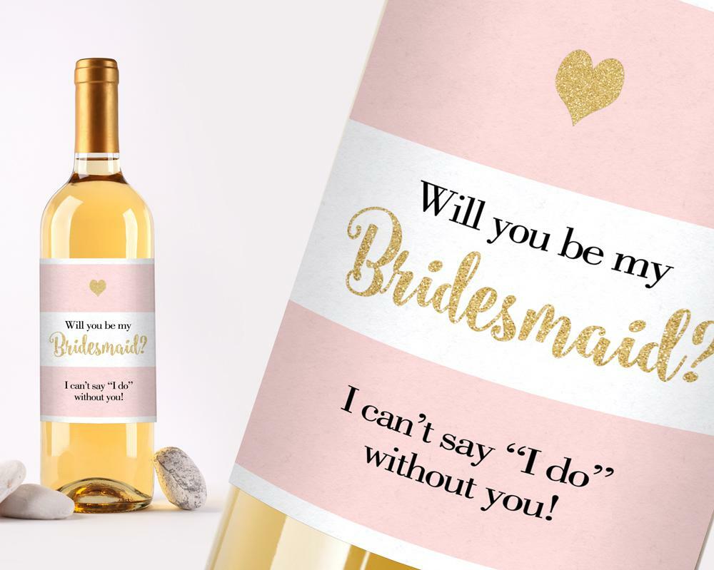 Will You Be My Wine Bottle Labels