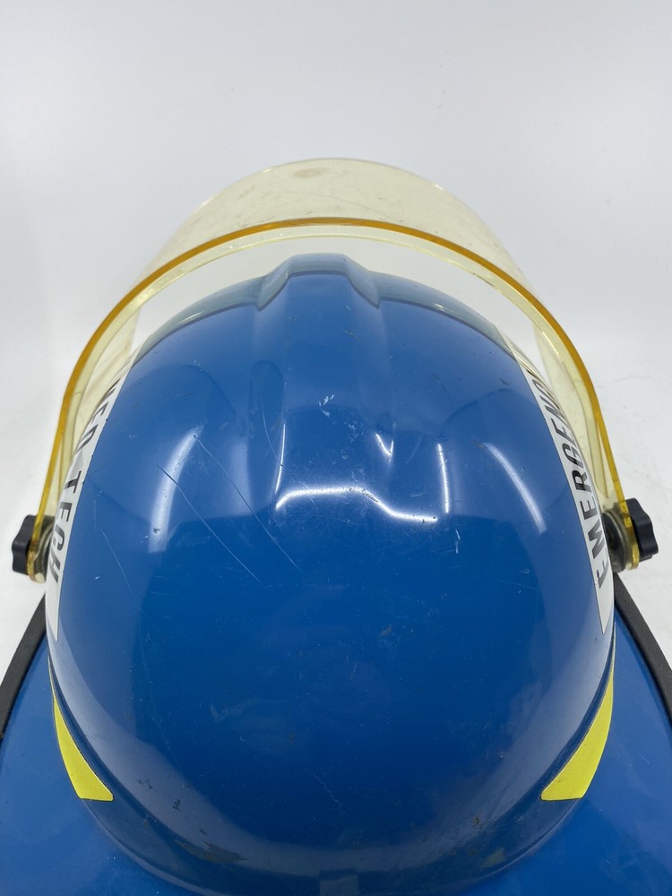 Vintage Bullard Firedome Med Tech Fire Helmet w/ Interior Lining & Face Shield