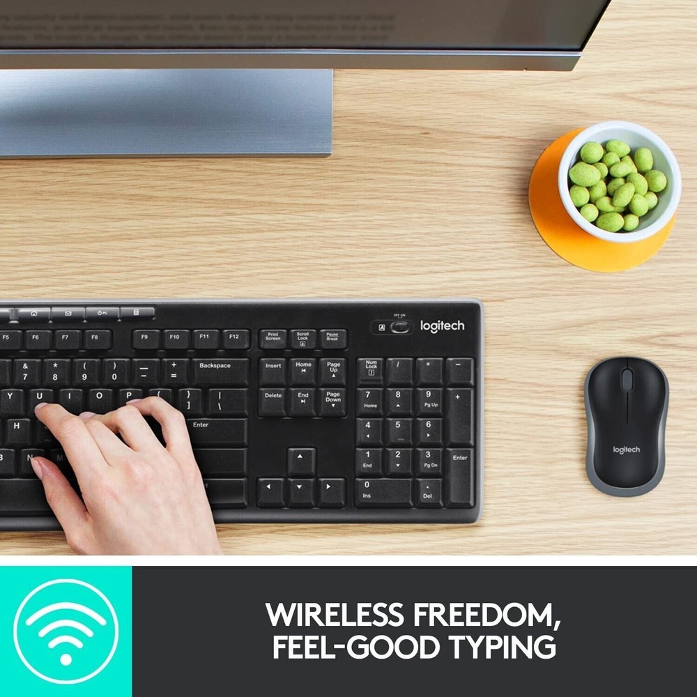 Logitech MK270 Full-size Wireless 2.4G Membrane Keyboard and Mouse Bundle PC/MAC
