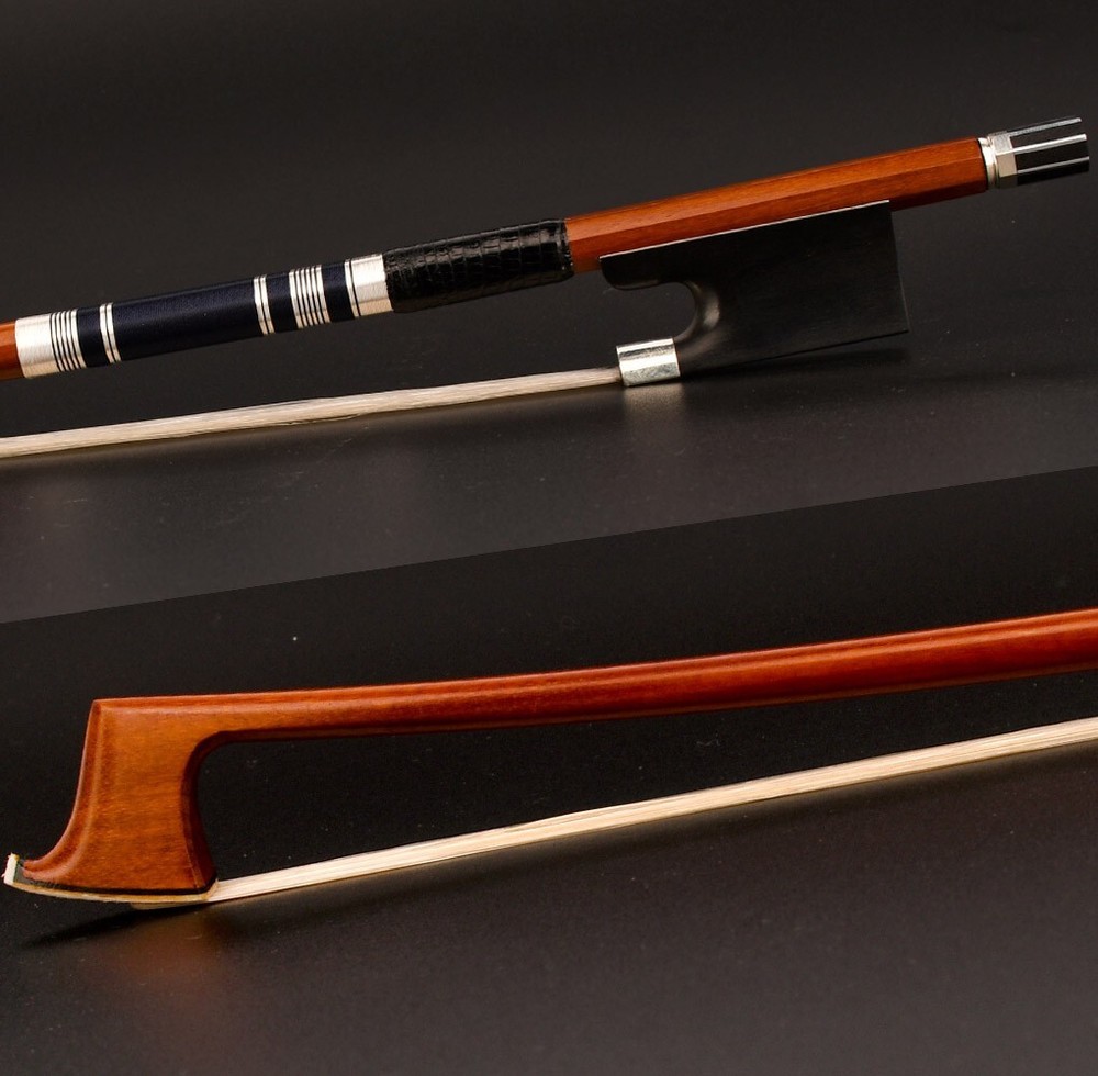 Pro Master Pernambuco Violin Bow 4/4 Special Ebony No eye Frog Silver Part Stiff